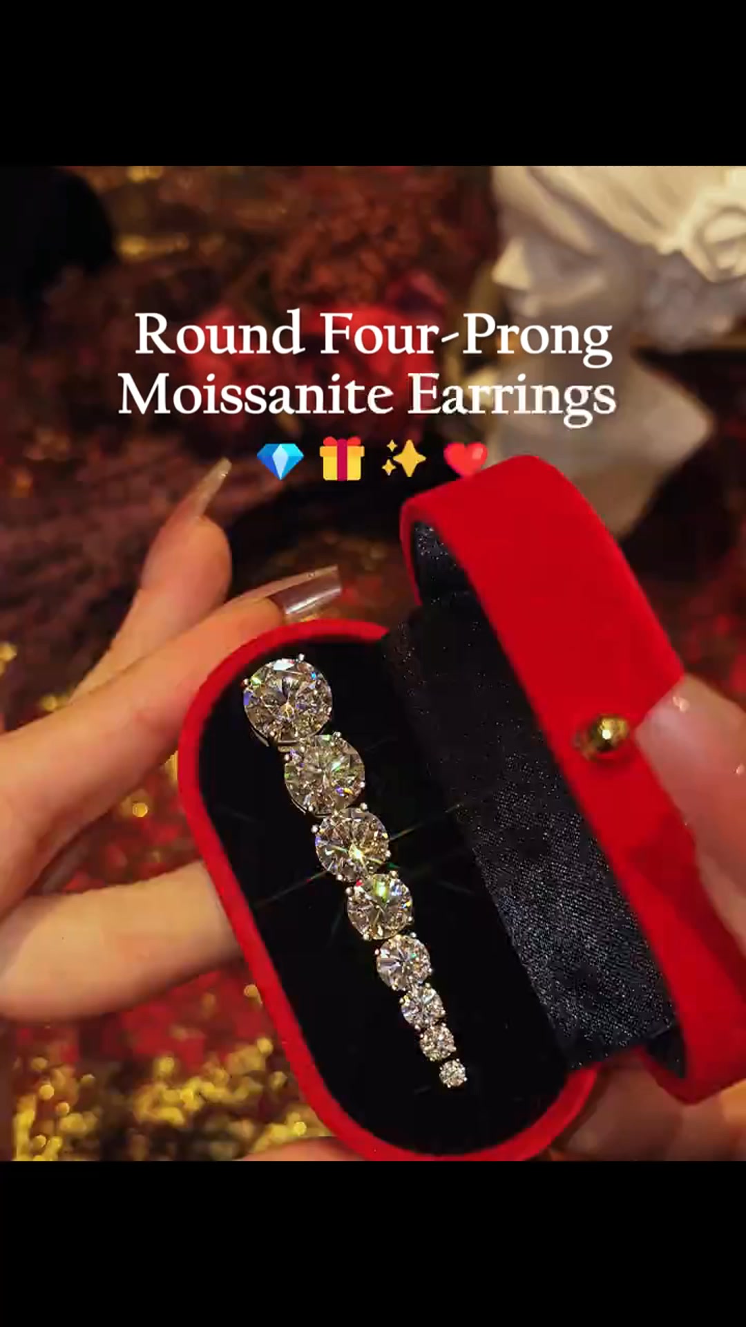 Classic Moissanite Solitaire Stud Earrings