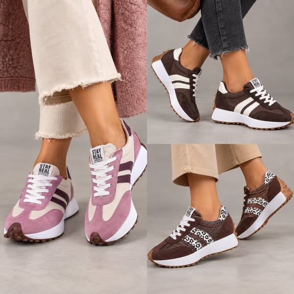 Sneakers con plateau ammortizzato