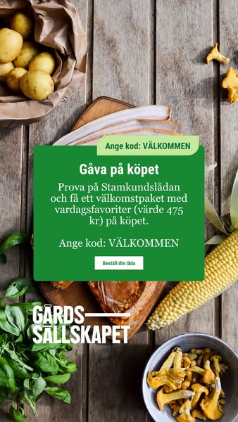 Kampanjkod "VÄLKOMMEN"