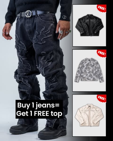 FLARE FIT ZIPPED JEAN FLAMES