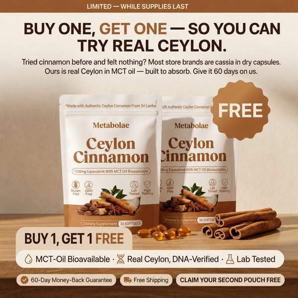 Ceylon Cinnamon 7200mg Equivalent with MCT Oil