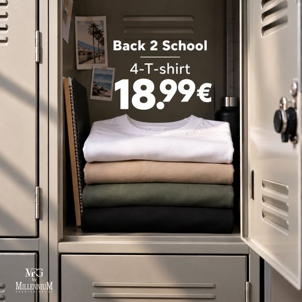 Back 2 School: 4 T-shirts 18,99€