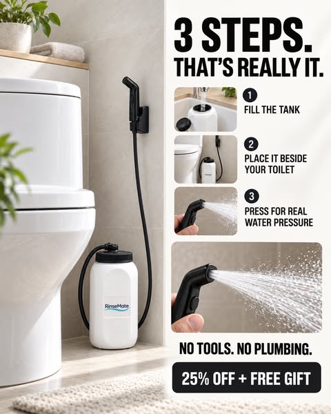 A Real Bidet. 3 Simple Steps.
