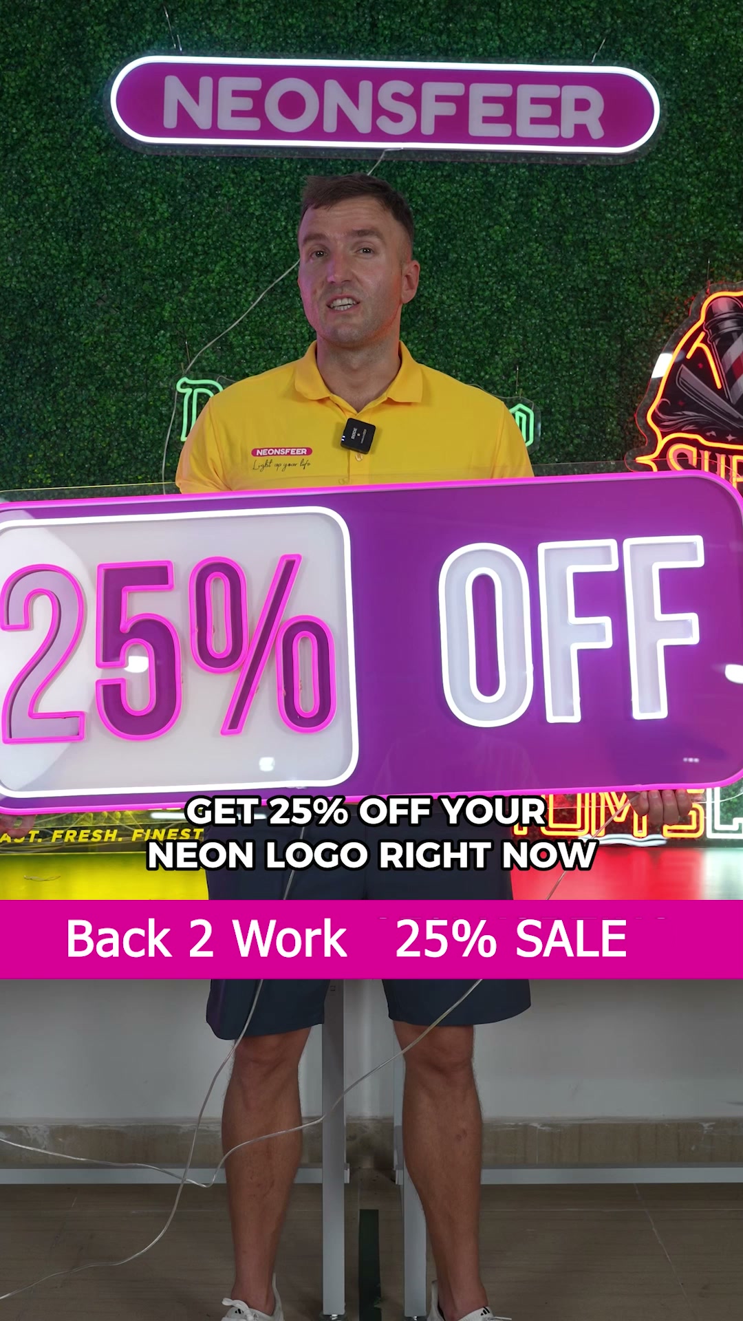 25% off: create your own neon sign