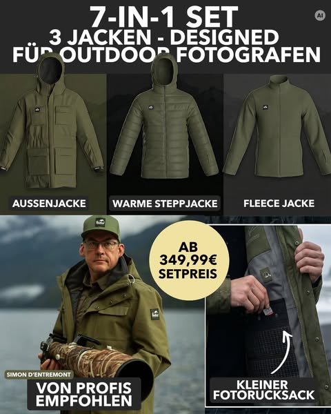 Bekleidung für Fotografen