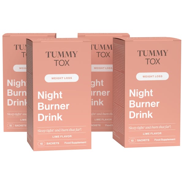 Night Burner Drink (Lemon) 4-pack - Drink for night-time weight loss