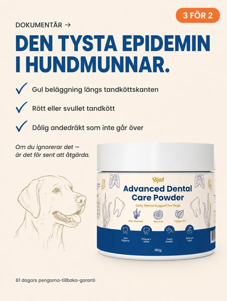 5 sekunder om dagen. Ingen tandborste.