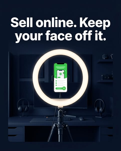 Sell online. Keep your face off it.