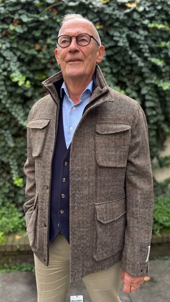 Braune Harris Tweed Jacke