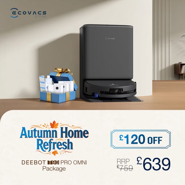 Autumn Home Refresh: DEEBOT T90 PRO OMNI Package at £639 – Save £120!