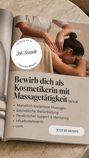 Jetzt bewerben: Kosmetiker mit Massage Tätigkeit