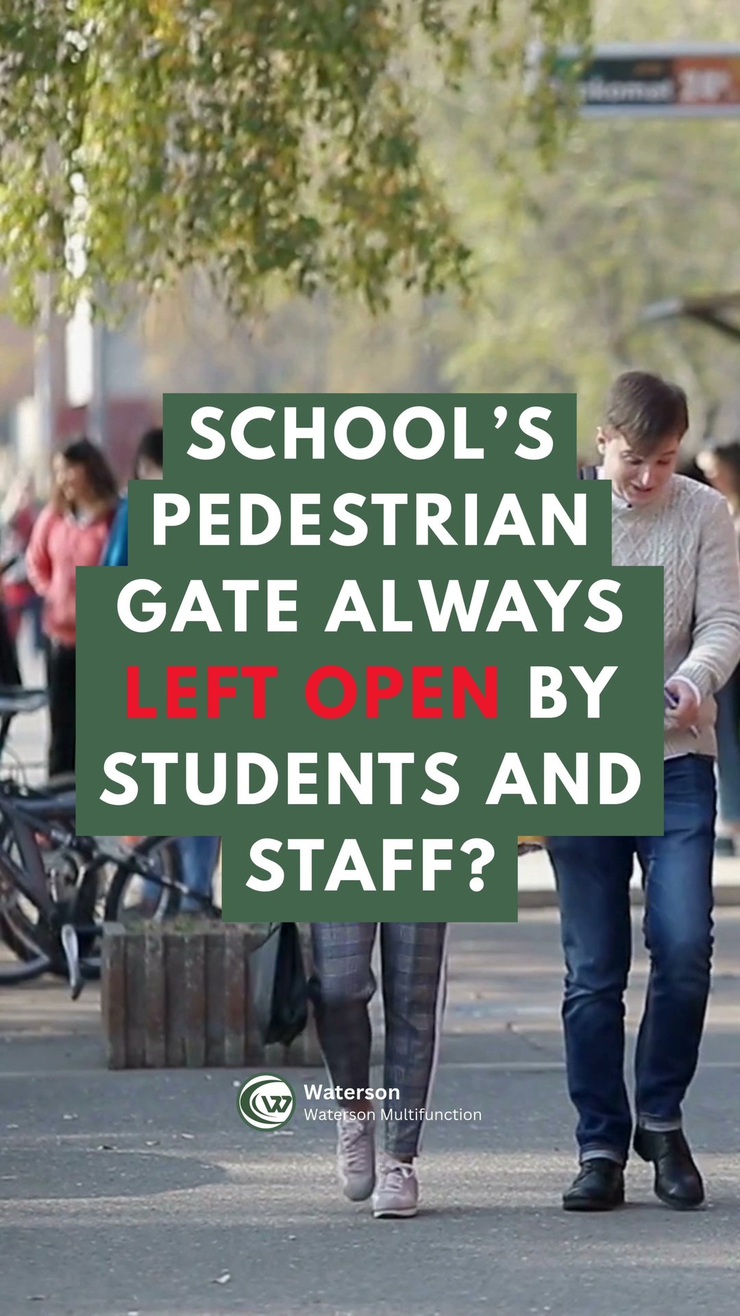 Outdoor school gates are meant to stay closed, but in busy campuses they’re often left open without anyone noticing. Students pass through