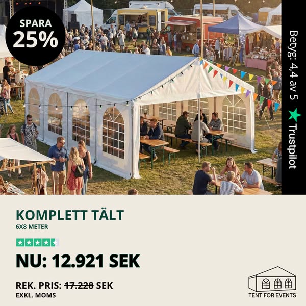 Tent For Events – spara 25%