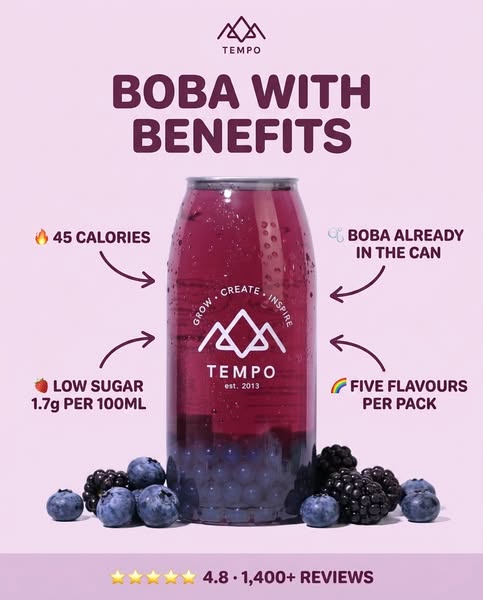 Low sugar. Real boba. No queue.