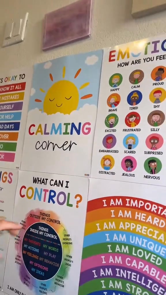 Feelings Wheel Chart & Emotions Poster For Kids