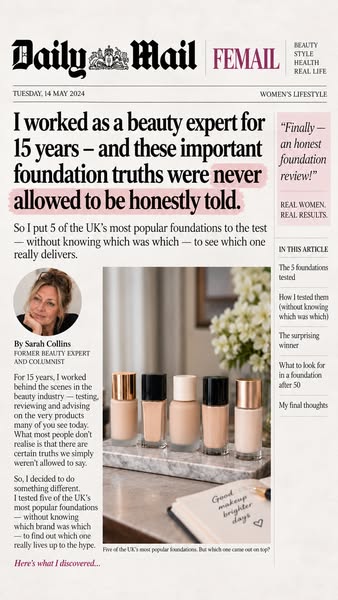 I Blind-Tested 5 Popular Foundations