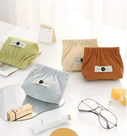 Corduroy Elastic Hair Tie Organizer