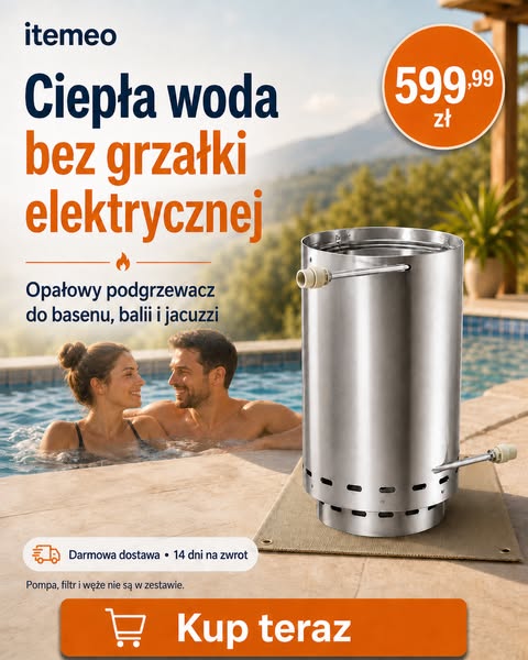 Podgrzewacz basenowy – ciepła woda bez grzałki elektrycznej – itemeo