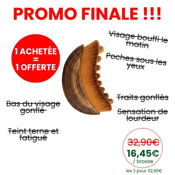 2 minutes par jour = peau plus ferme & moins de gonflements.