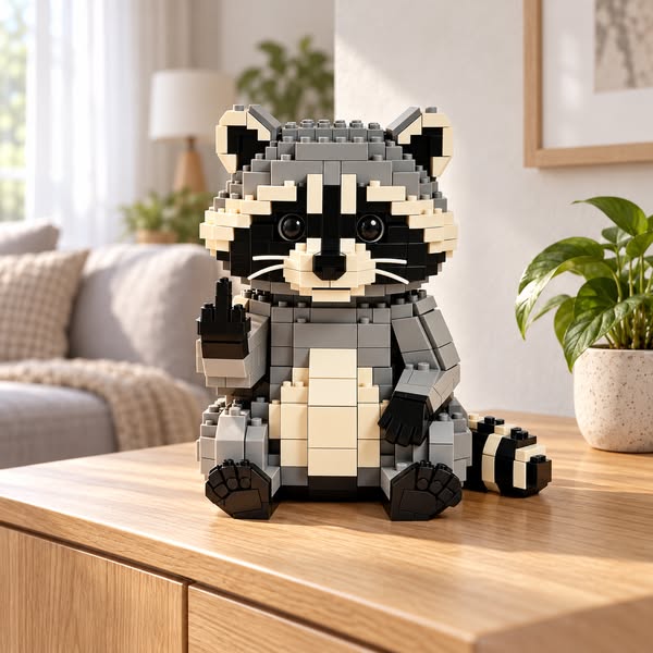 Come and take a look at this cute and funny raccoon!