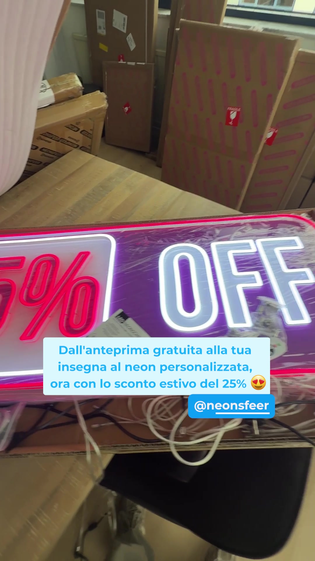 25% di sconto: crea la tua insegna neon