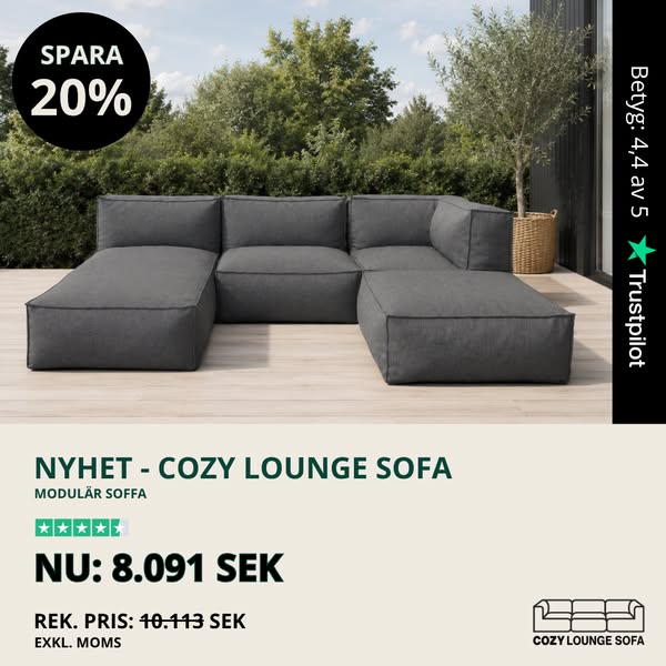 Cozy Lounge Sofa – SPARA 20%