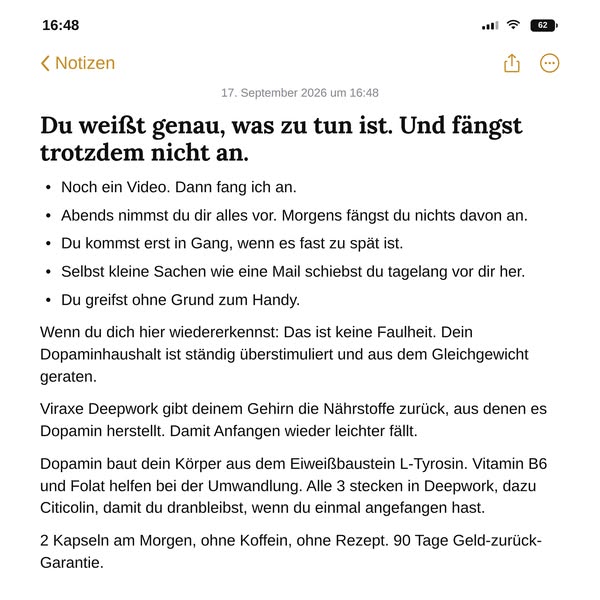 Die Nährstoffe, die Prokrastinierern fehlen