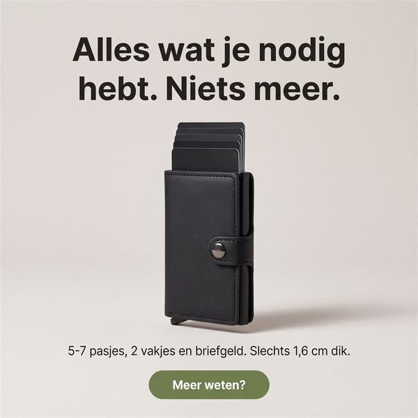 Weg met die dikke portemonnee
