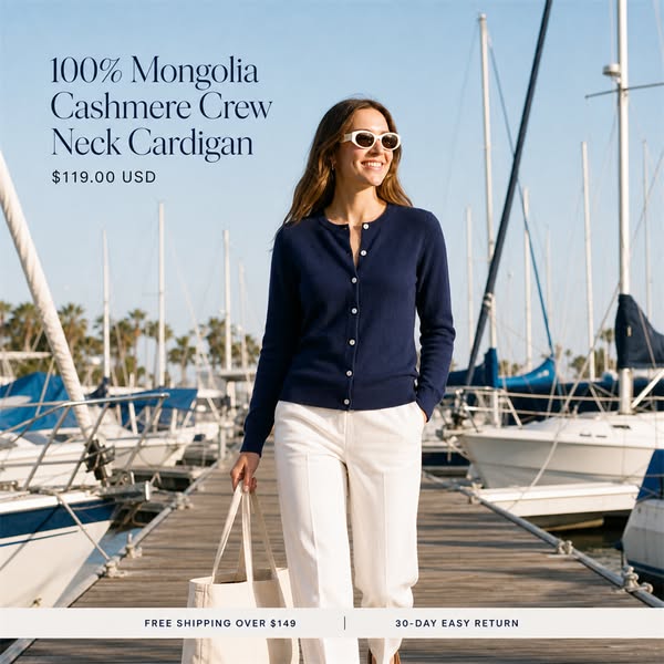 100% Cashmere Cardigan — $119