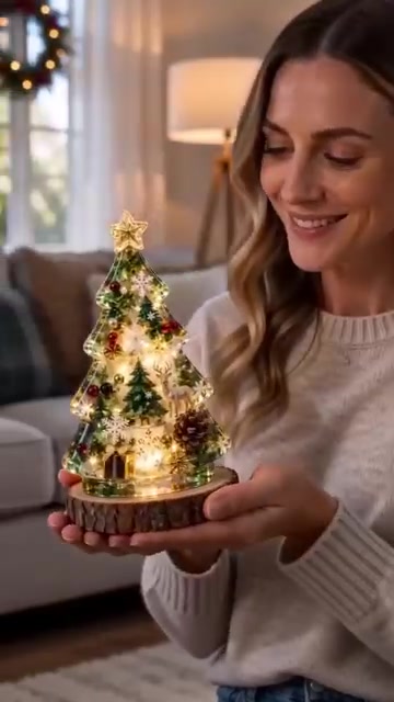 Discount! Save 49%! Resin Christmas Tree Night Light DIY Kit | Make Your Own Festive Décor | Warm Fairy Lights