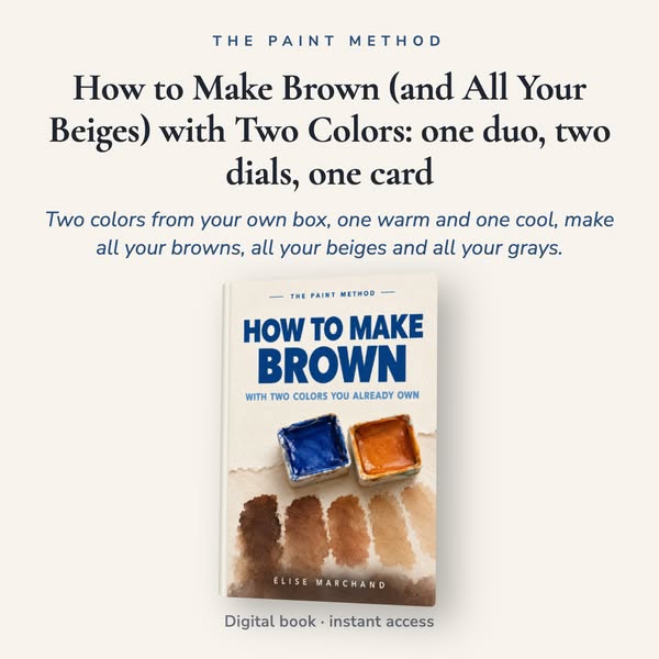 How to Make Brown (and All Your Beiges) with Two Colors: one duo, two dials, one card