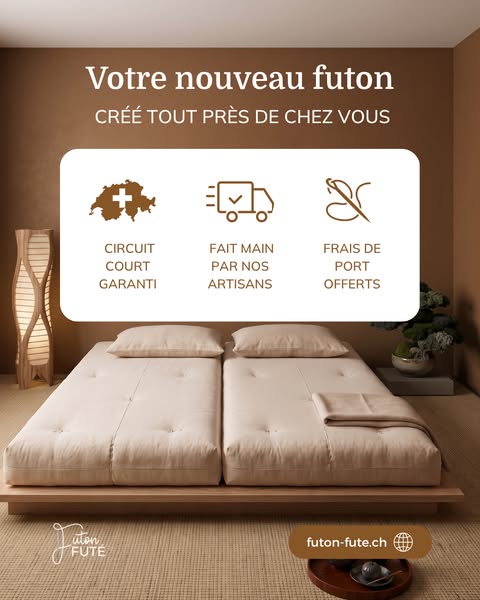 Commandez votre futon 100% Suisse