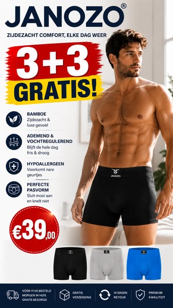 Janozo Bamboe Boxershorts | 3+3 GRATIS