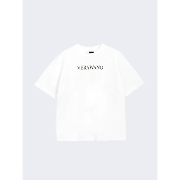 Vera Wang White Vera Wang Logo Loose Tee