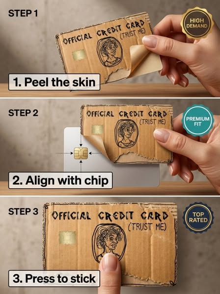 Ultra-HD Retro PVC Credit Card Decorative Sticker