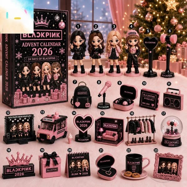 BLACKPINK 2026 Advent Calendar | 24 Days Full Exclusive Mini Figure & Merch Collectible Set for BLINKs