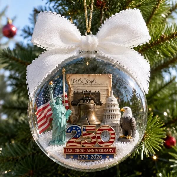 America 250th Anniversary Christmas Keepsake Ornament