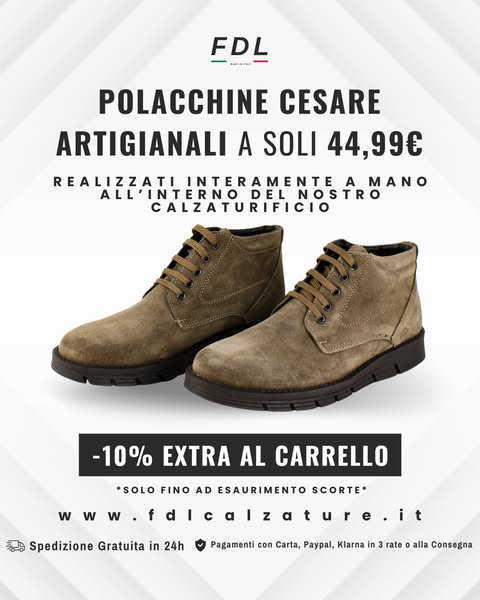 Dal calzaturificio FDL ai tuoi piedi