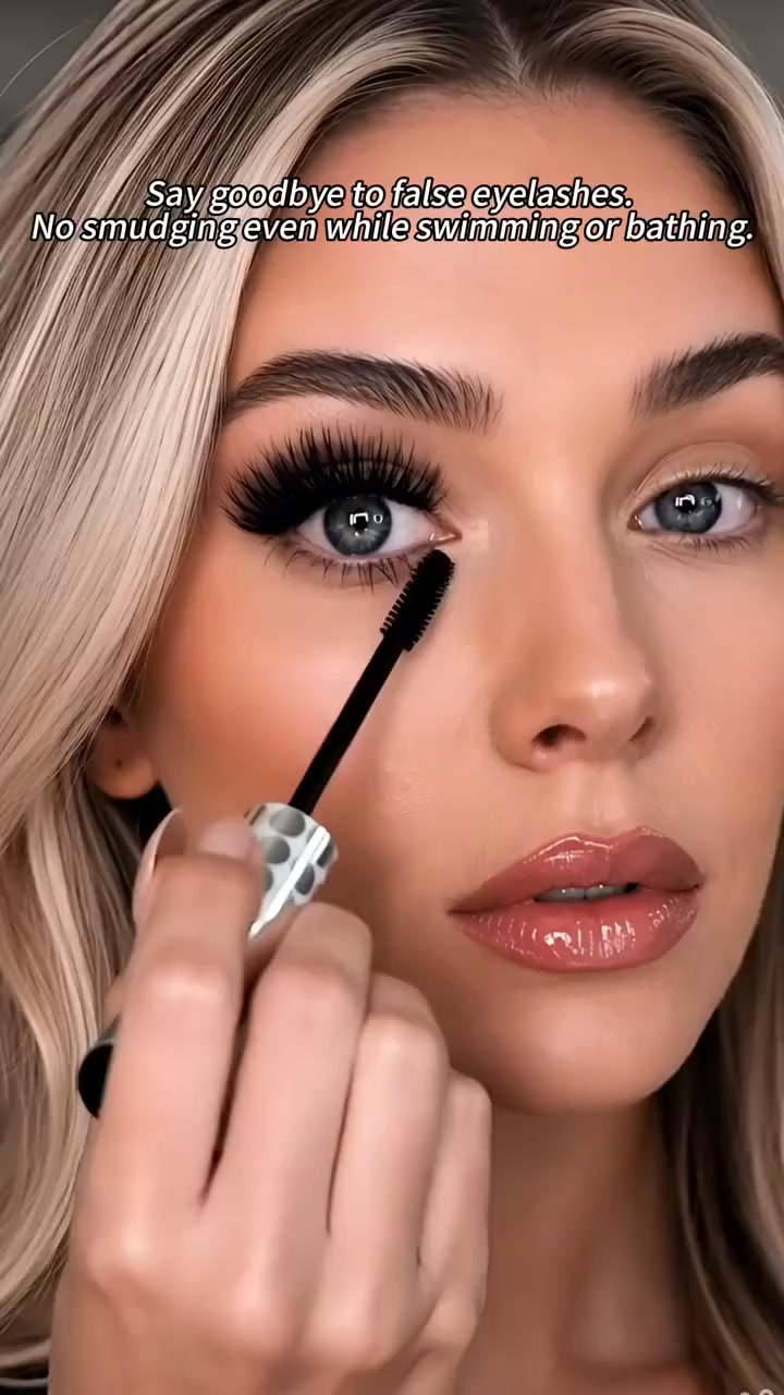 All-Day Beautiful Lashes, Smudge-Proof! Waterproof Fiber Mascara for Natural Volume