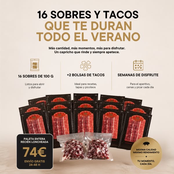 16 sobres y tacos que te duran todo el verano
