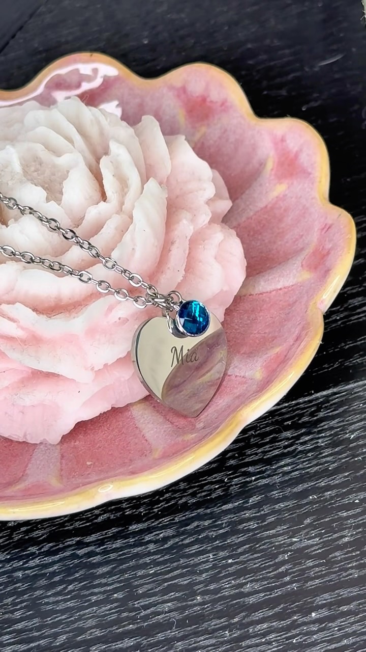 Your Birthstone W/ Custom Engraving