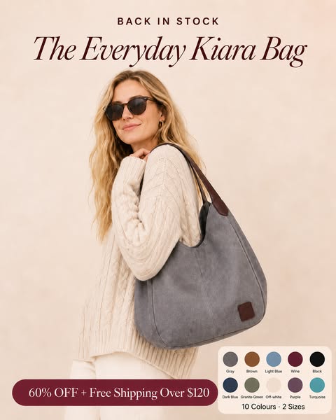 Roomy, Gorgeous & Practical Bag - 60% OFF