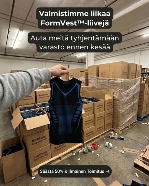 50% alennus tänään