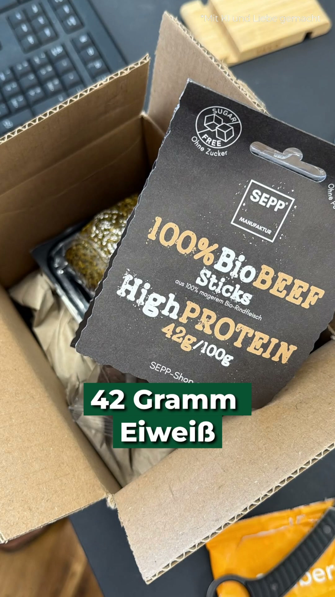 42 g Protein. 0 g Zucker.