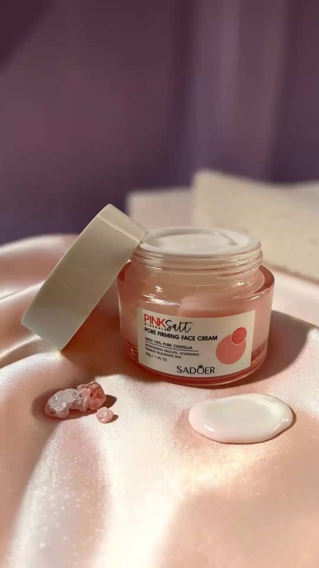 Crema facial de sal rosa