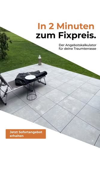 Deine Traumterrasse – in 2 Minuten kalkuliert