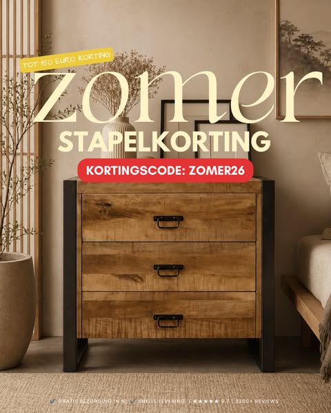 Zomer SALE stapelen tot wel €150 korting