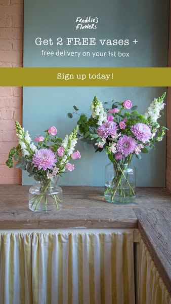 Get 2 FREE Vases (worth up to £60)