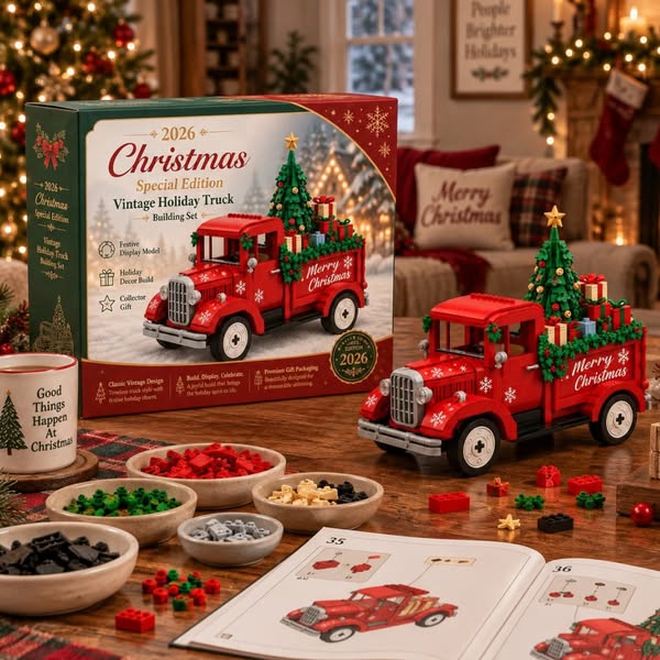2026 Christmas Special Edition Vintage Holiday Truck Building Set