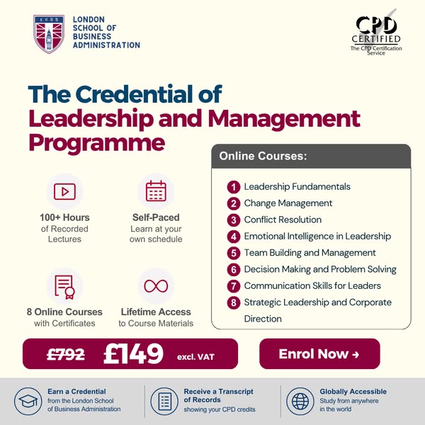 Leadership & Management Programme – Just £149 (excl. VAT)